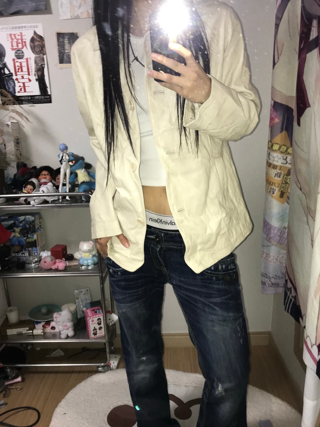 Mon gre 아이보리 램스킨 레더자켓 상품이미지3