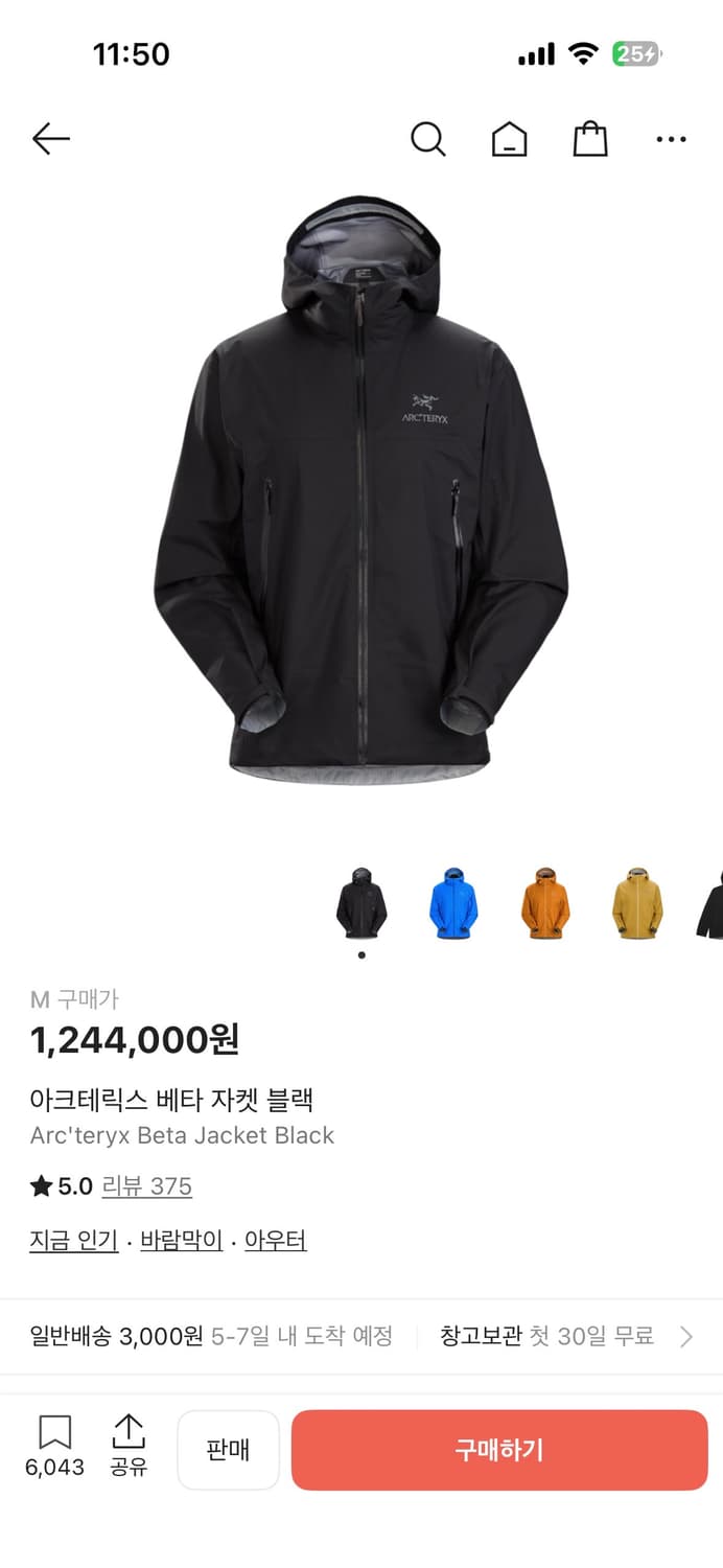 일반인 구매불가 상품)아크테릭스 베타 자켓PRO PURCHASEPROGR 상품이미지1