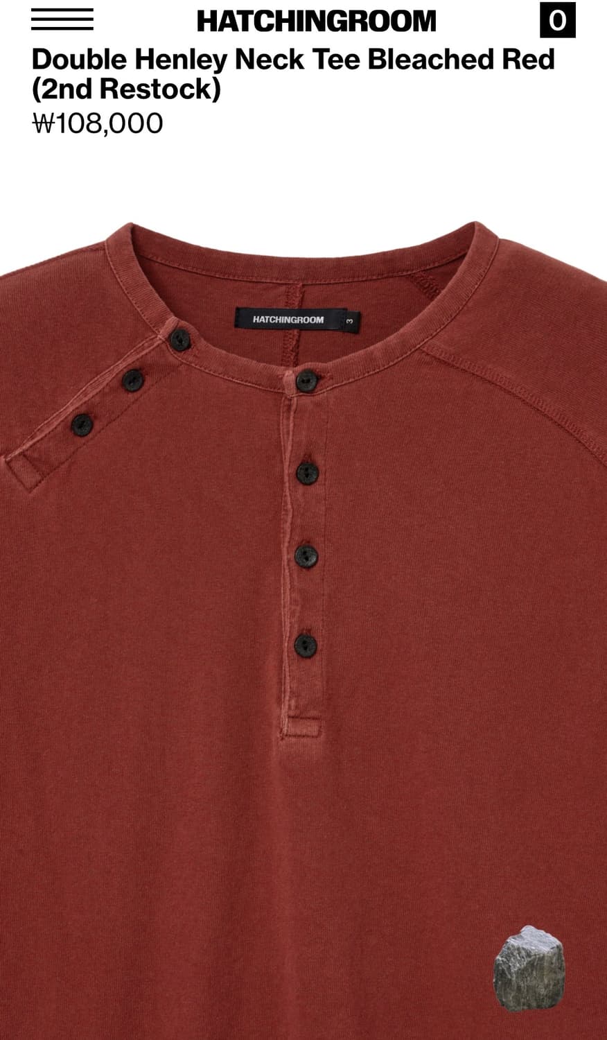 해칭룸 더블 헨리넥 티셔츠 상품이미지2