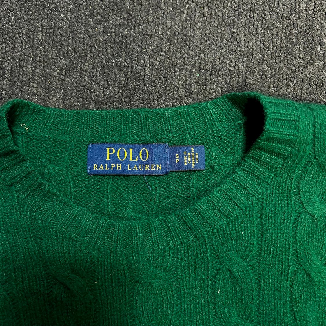 폴로 케이블 여성용 그린 니트 S 상품이미지5