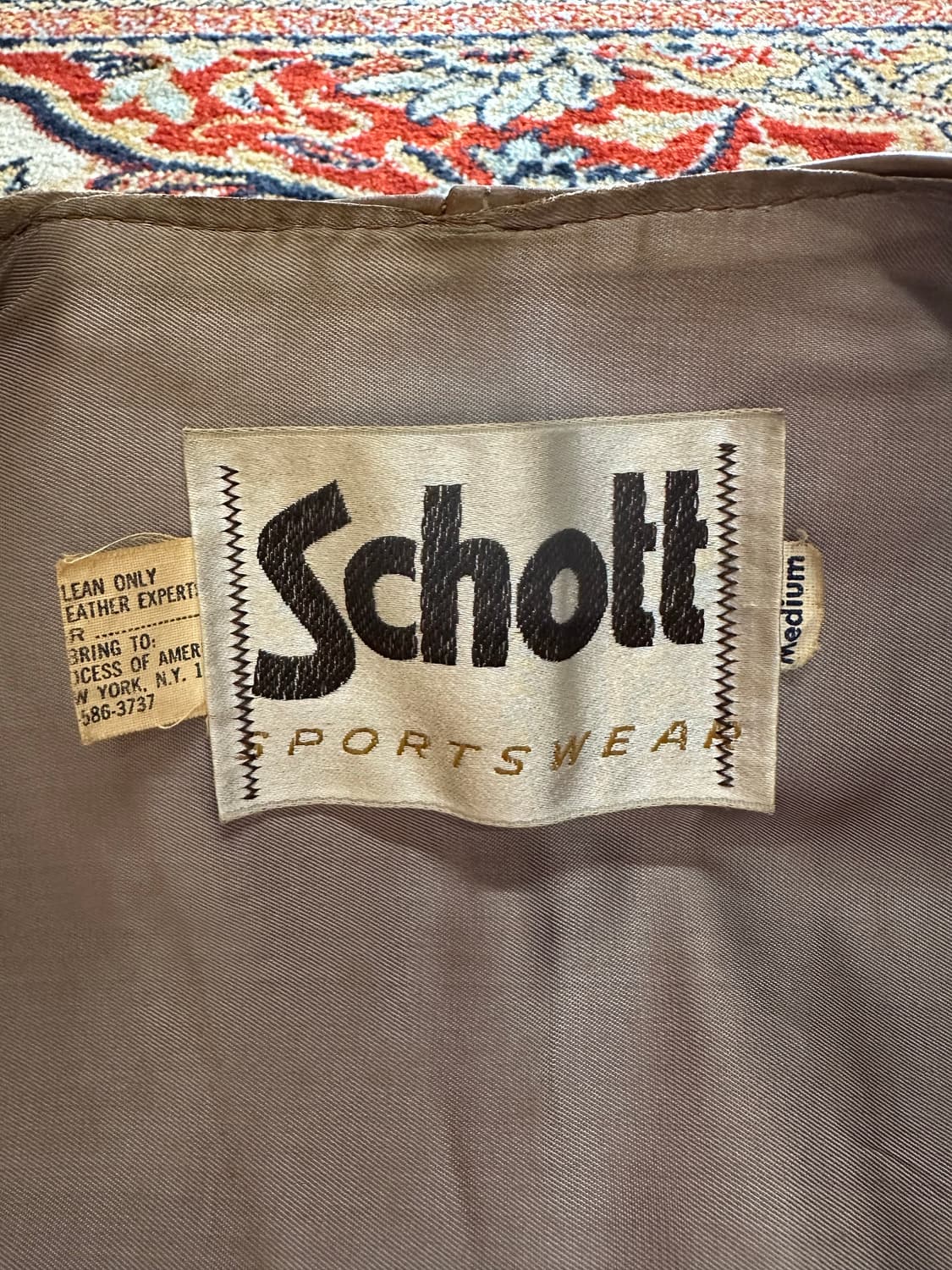 70S Schott Sportswear 카멜 레더 베스트 - M 상품이미지7