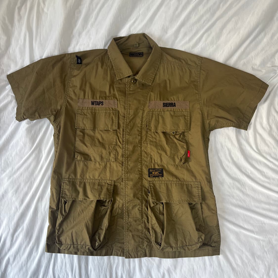 WTAPS 더블탭스 밀리터리 샴브레이 반팔 셔츠 상품이미지1