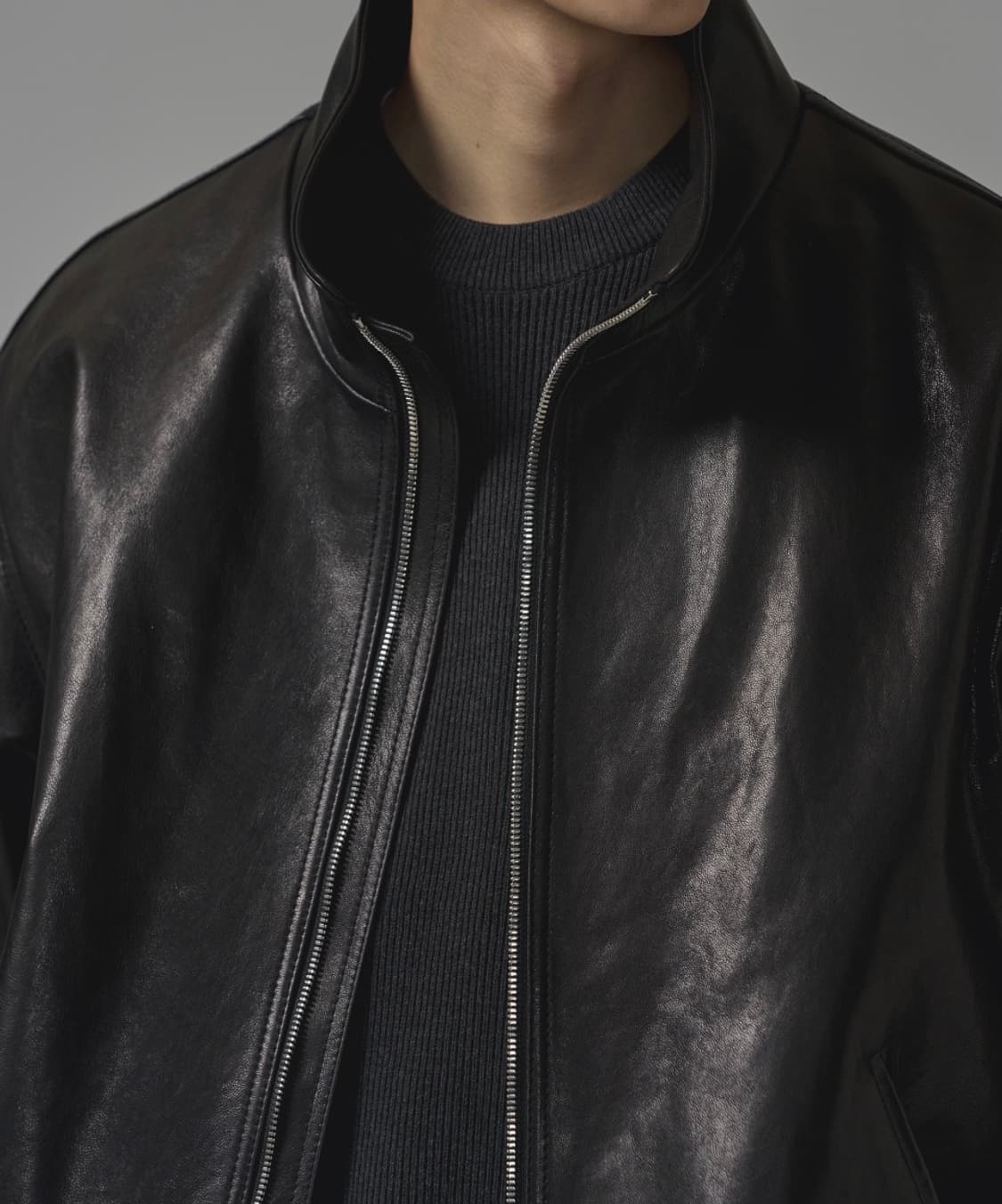 인더로우 하이넥 레더 자켓 3(105-110) 렉토, 르메르 st 상품이미지3