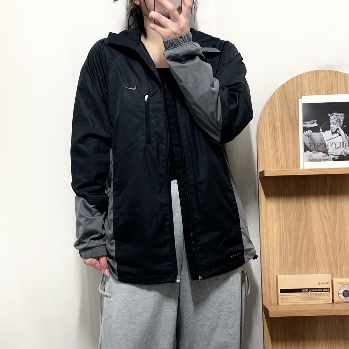 [정품] 나이키 블랙 그레이 스우시 병아리 바막 [ M ] 상품이미지2