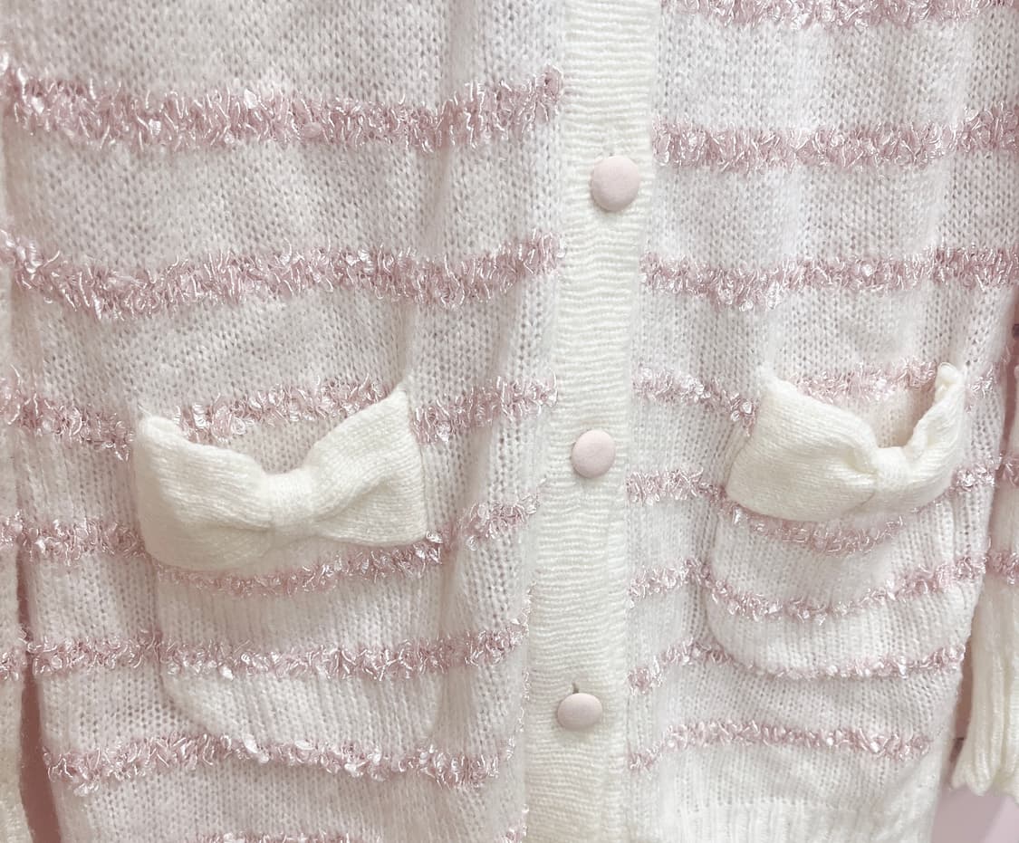 로디스포토 니트 가디건 로디스포트 히메갸루 라떼갸루 로걀 핑크 리즈리사깔 상품이미지4