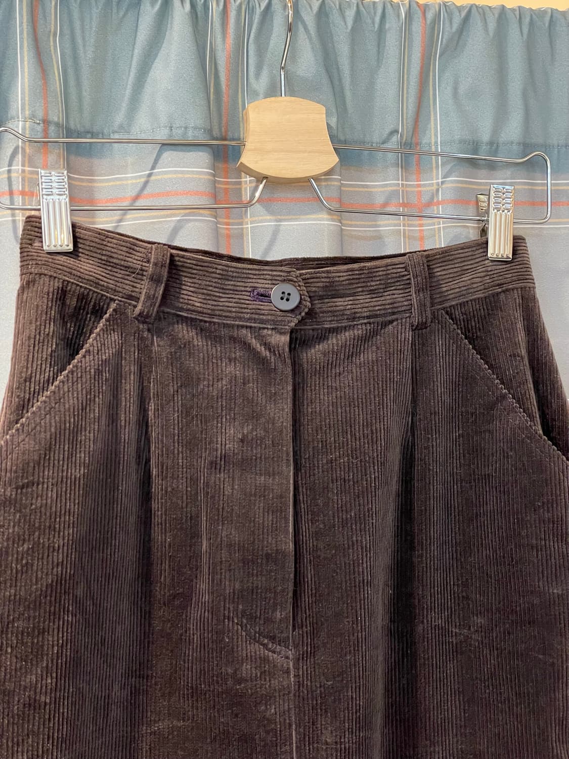 일본 브라운 코듀미디스커트 상품이미지2