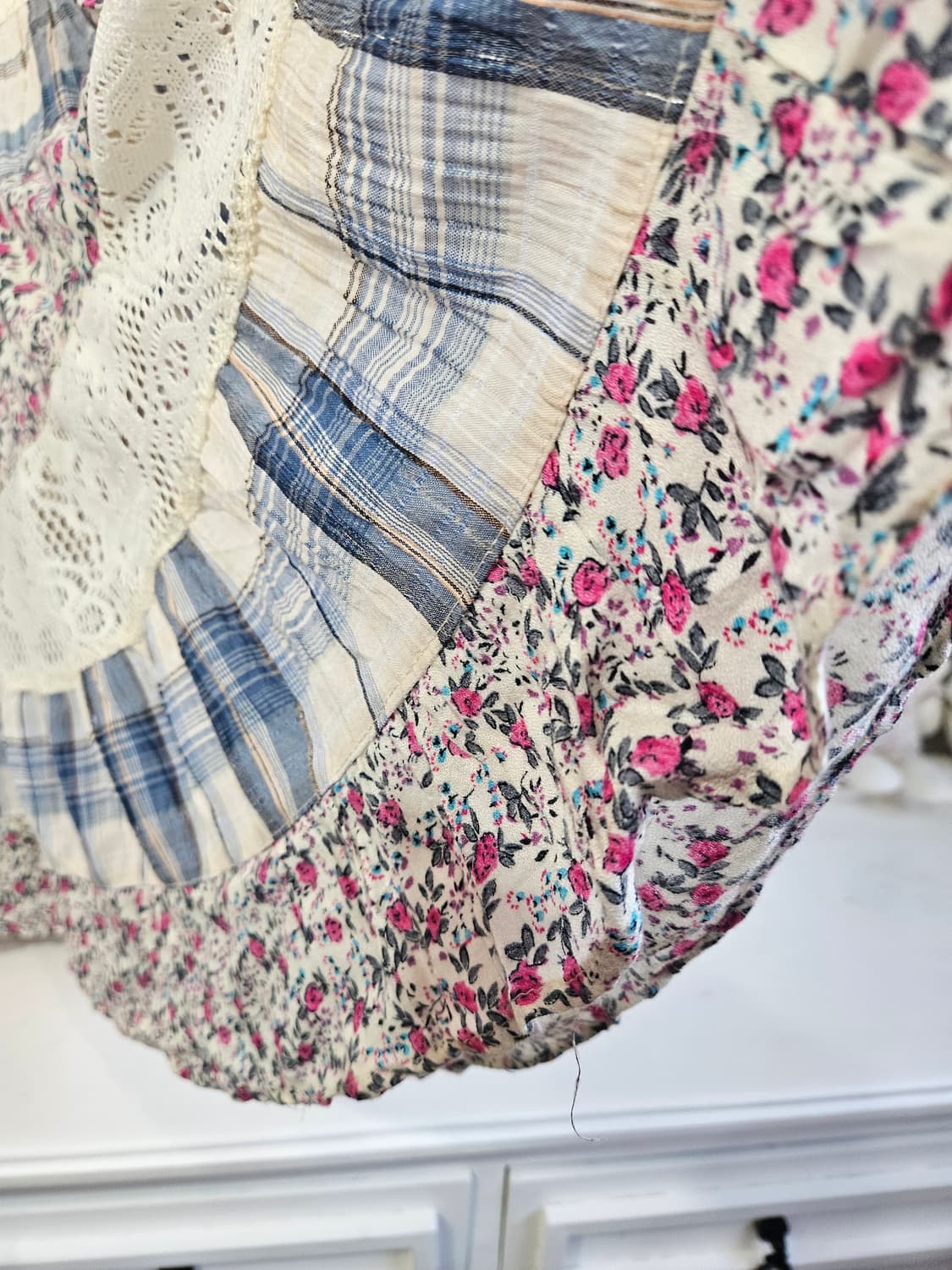 패치워크 레이스 원피스 상품이미지7