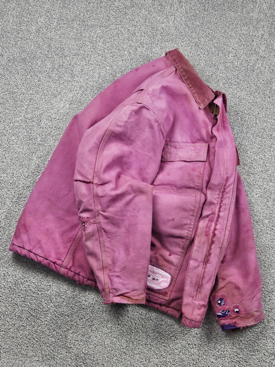 칼하트 핑크 다이드 커스텀 초어 워크 자켓 (상세설명참조) / 10277 상품이미지4