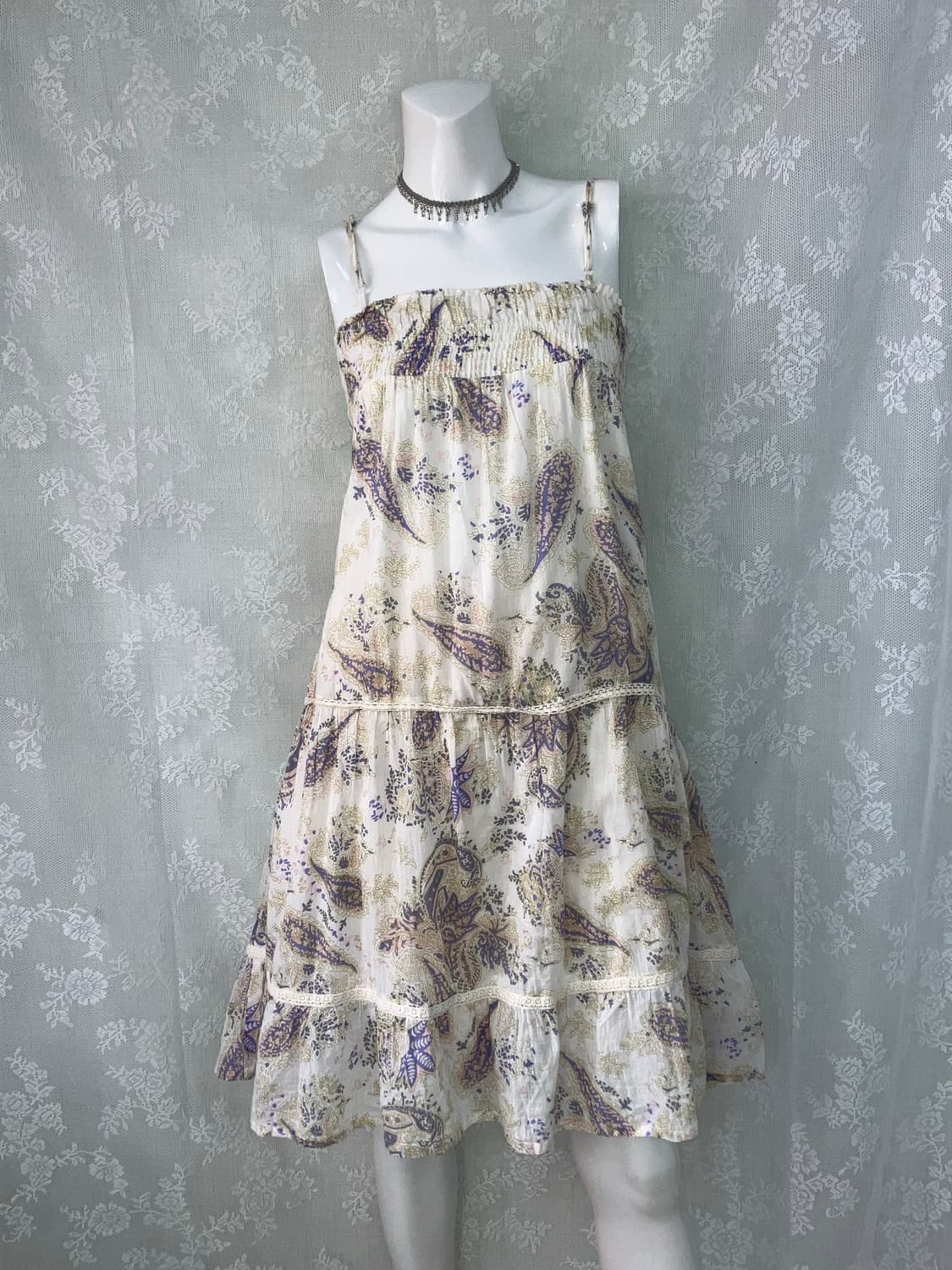 빈티지 파스텔 크로셰 오리엔탈 원피스 1120 모리걸 y2k 스트릿  상품이미지1