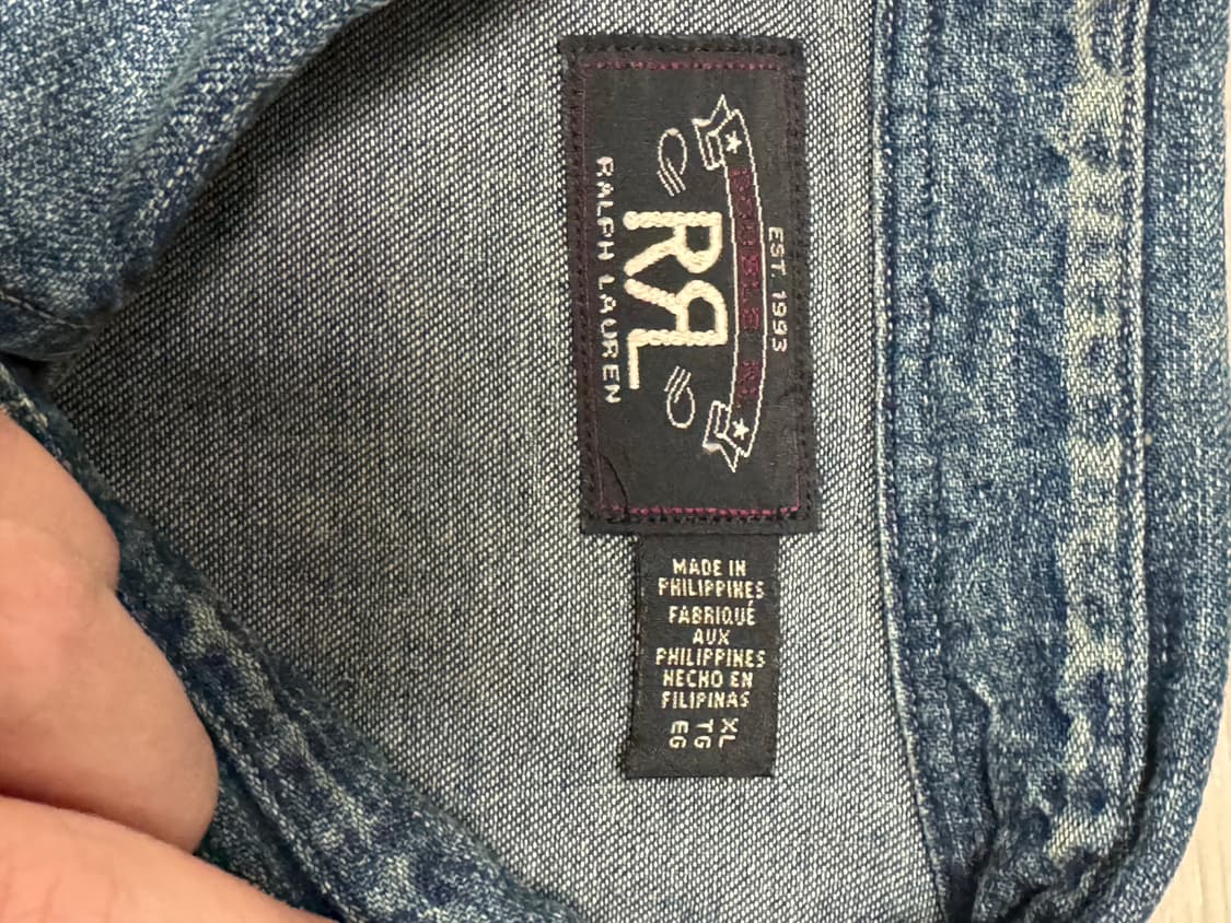 RRL 슬림핏 데님 웨스턴 셔츠 상품이미지2