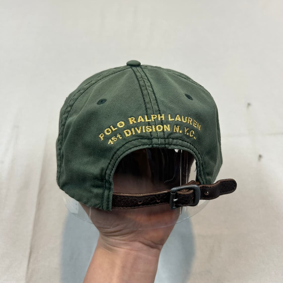 폴로 랄프로렌 크레스트 패치 가죽 스트랩 볼캡 상품이미지4