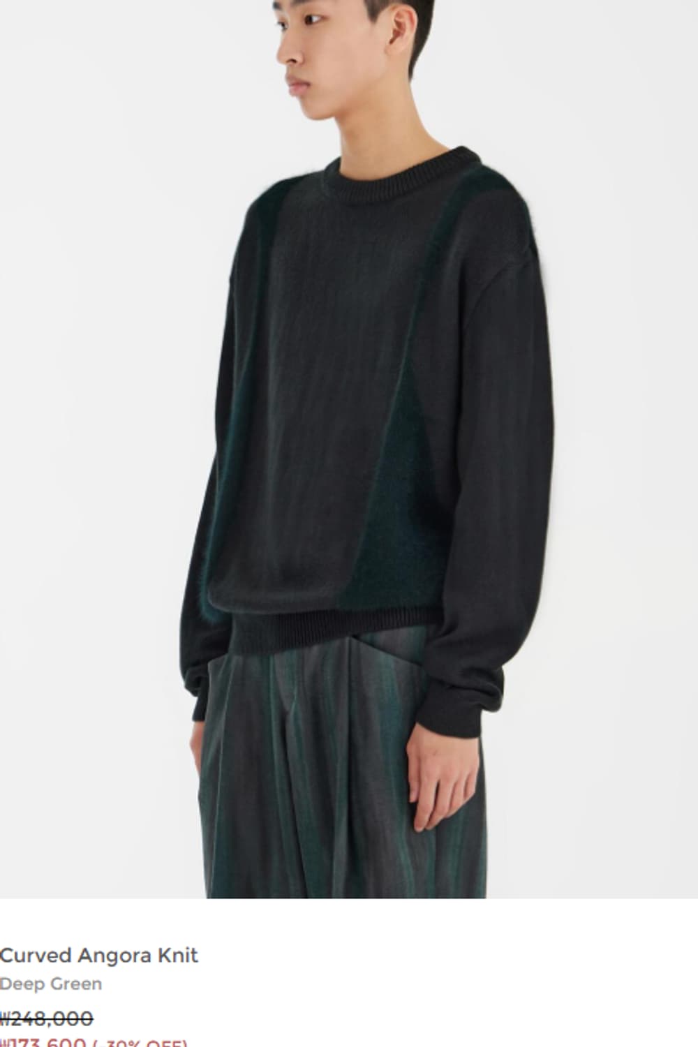 유스 Curved angora Knit M사이즈 샘플상품 상품이미지1