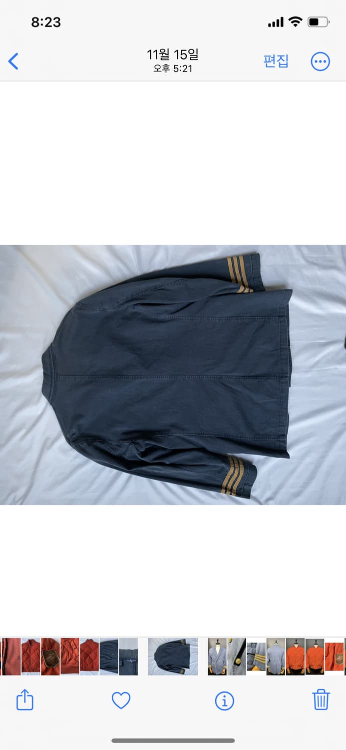 70s 폴로 랄프로렌 빈티지 더블 코튼 블레이저 재킷 navy 80s  상품이미지3