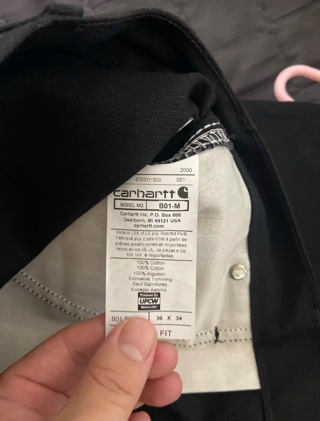 (36 X 34) 칼하트 더블니 블랙 carhartt 상품이미지2