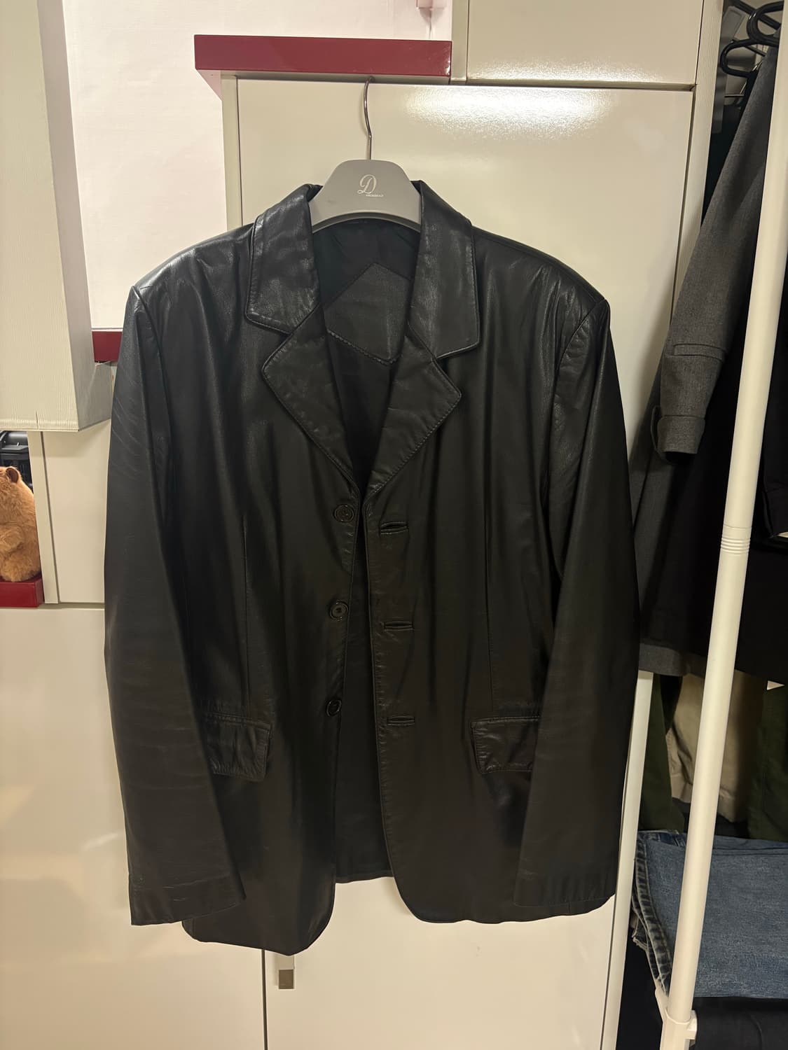 블랙 레더자켓 상품이미지1