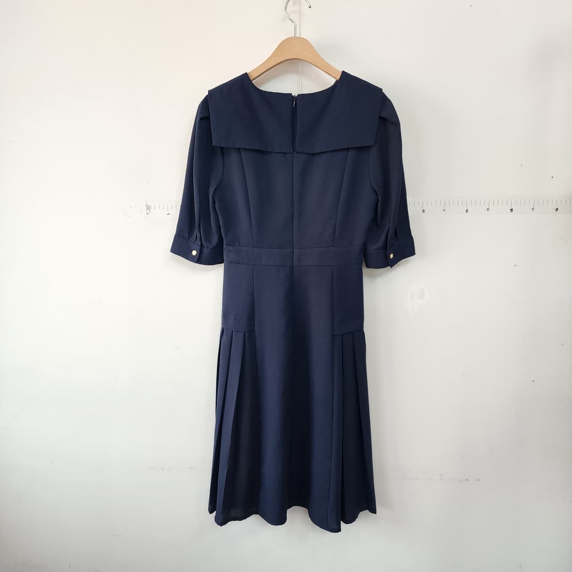 플라스틱 아일랜드 네이비 세일러 칼라 반팔 원피스 상품이미지3