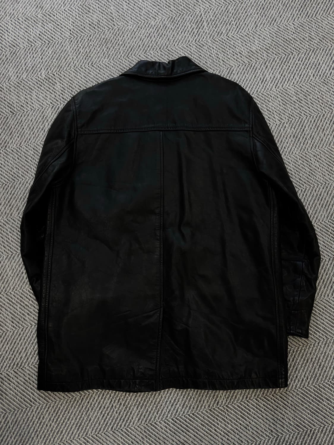 올드 갭 레더 빈티지 카 코트 블랙 M사이즈 상품이미지4