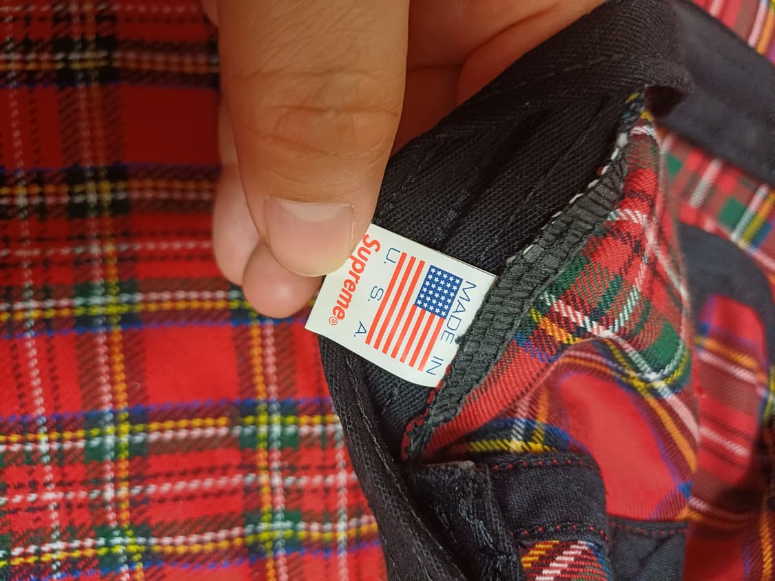 슈프림 타탄체크 캠프캡 상품이미지5