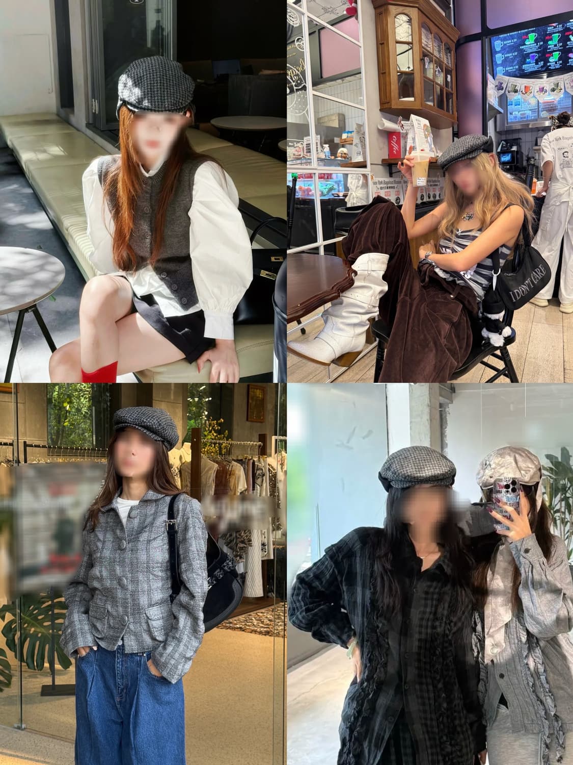 제비체크 오픈와이와이 해리스 트위드 바이시클 폴더블 이어 플랩스 볼캡  상품이미지1