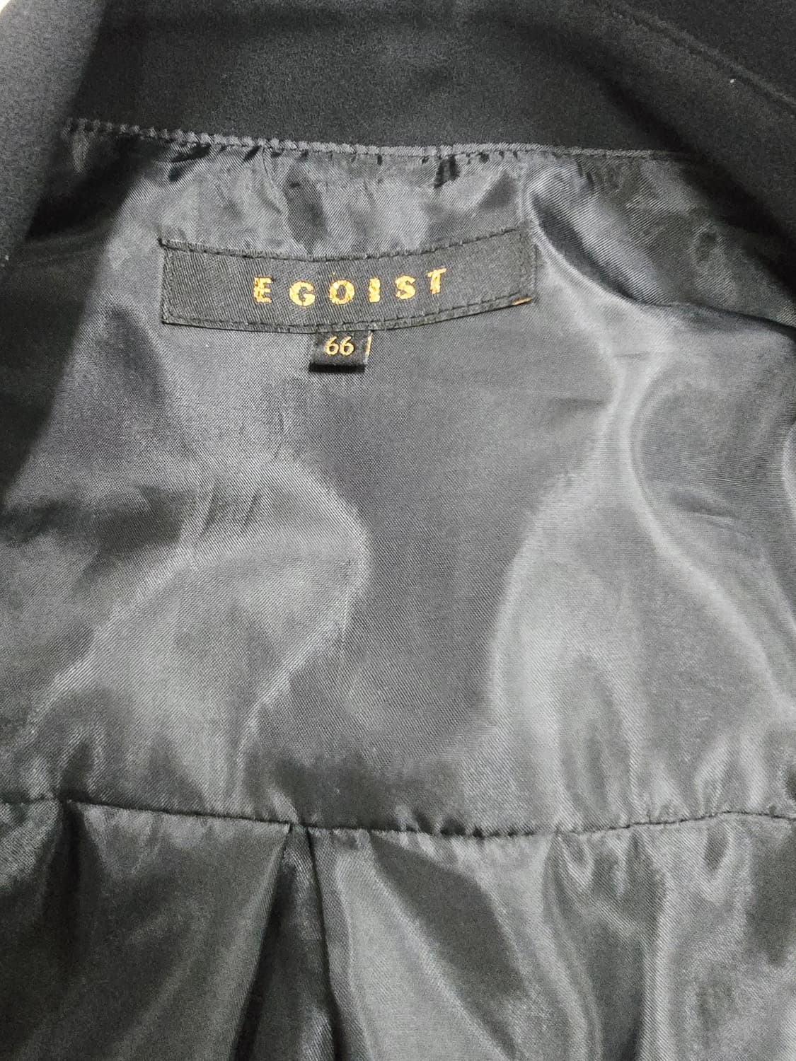 EGOIST 블랙 트렌치 코트 레오파드 포인트66 상품이미지8