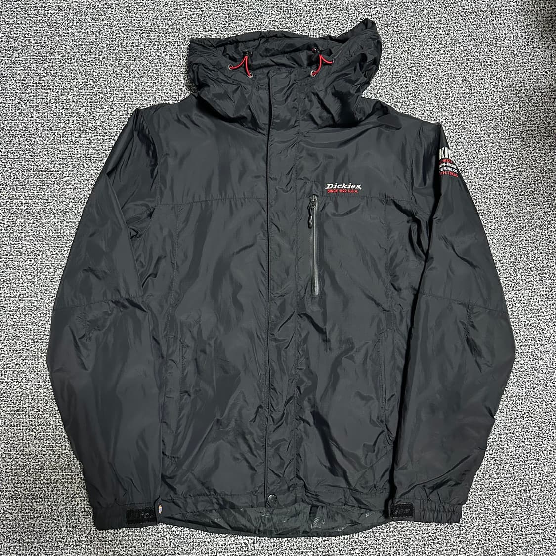 (L추천) 디키즈 블랙 후드 바람막이 자켓 상품이미지1