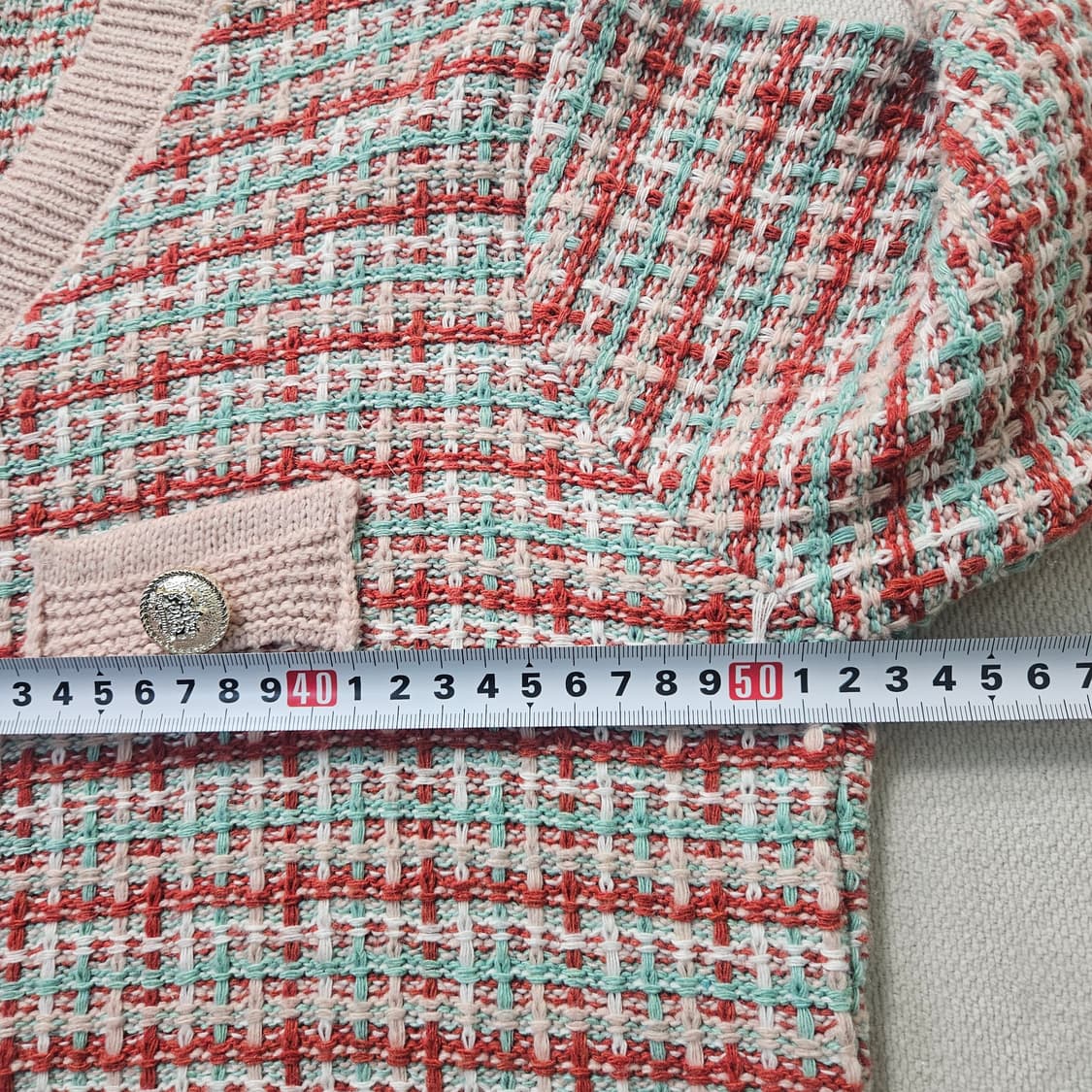 실측확인 빈티지 여성 트위드 가디건 0325Y 상품이미지4