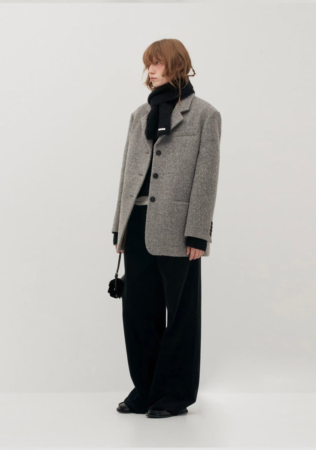 로우클래식 Fine Alpaca Wool Blazer Coat Grey 상품이미지3