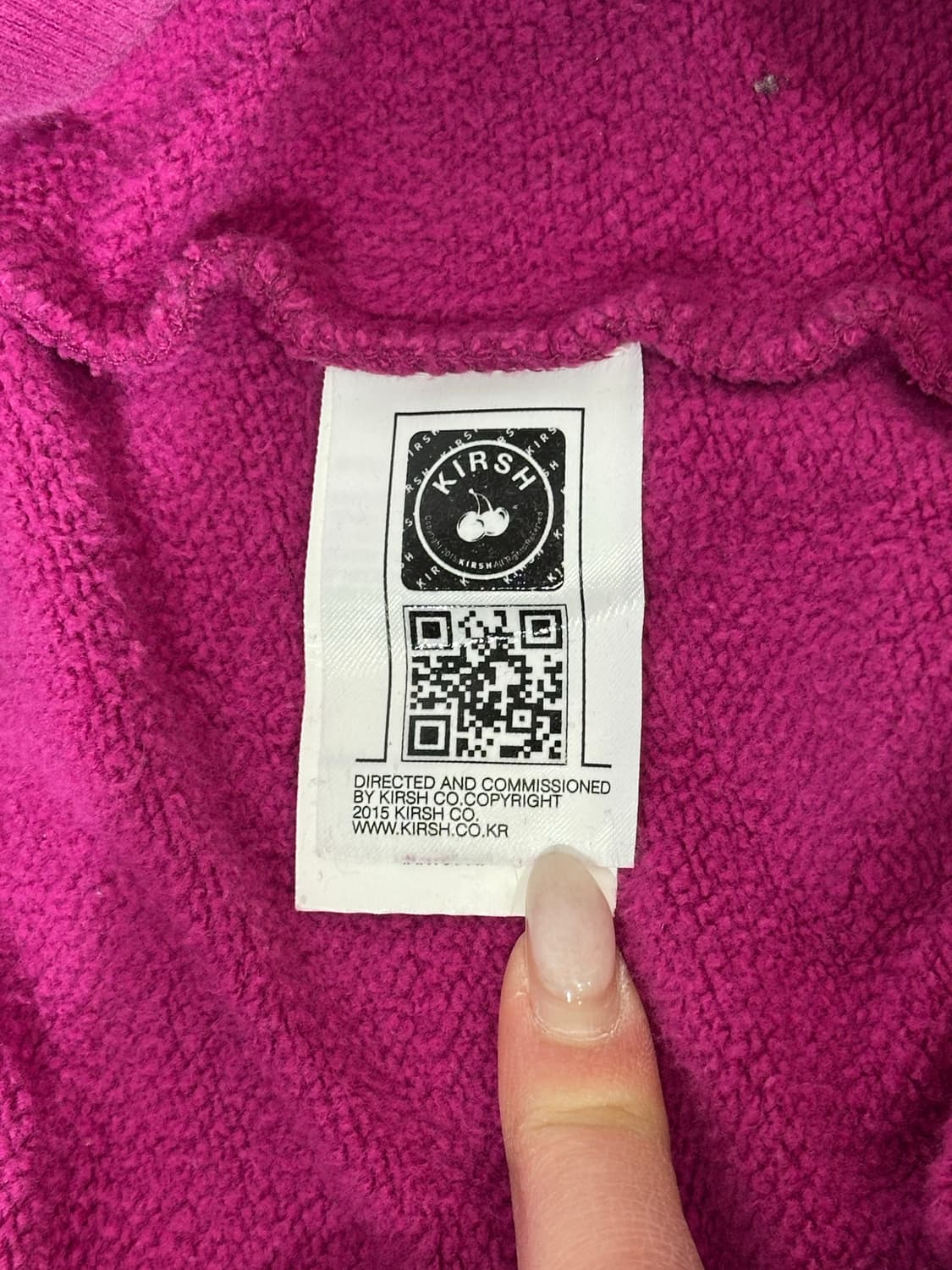 키르시 체리 로고 자수 오버핏 맨투맨  상품이미지7