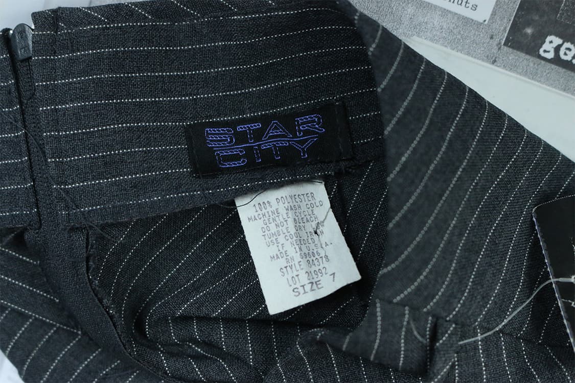 90s USA 핀스트라이프 리본 스커트 상품이미지7