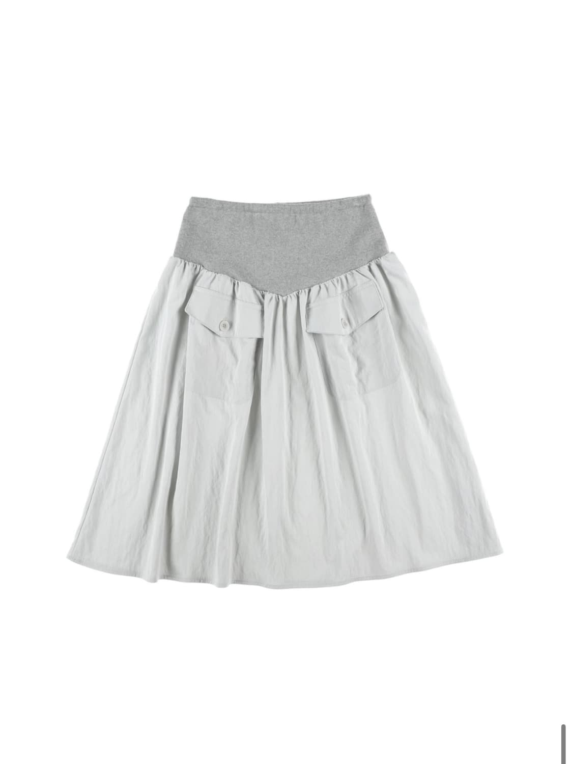 온스카 스커트 FLARE RIB SKIRT (GREY)  상품이미지2