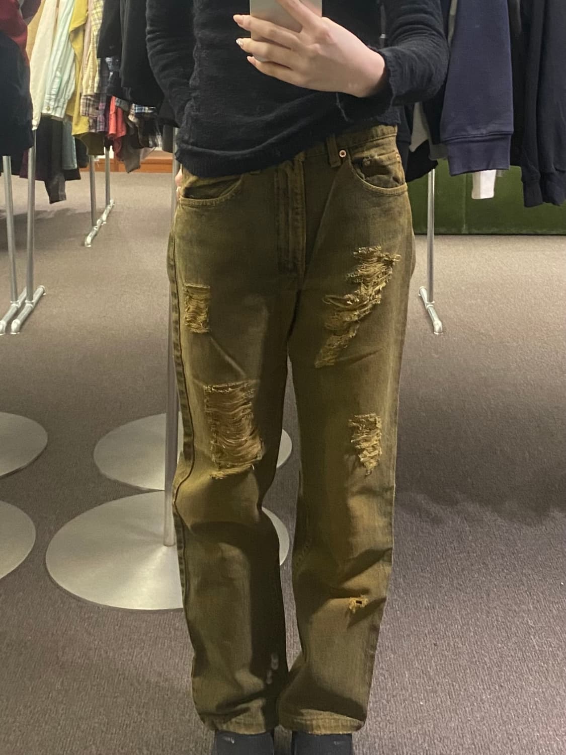 31x30)리바이스 505 옐로우 워싱 데님팬츠 상품이미지1