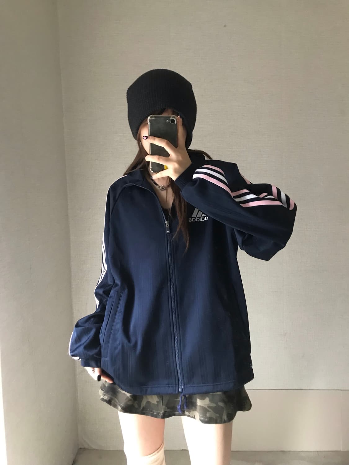 아디다스 네이비 핑크 빅로고 져지 상품이미지2