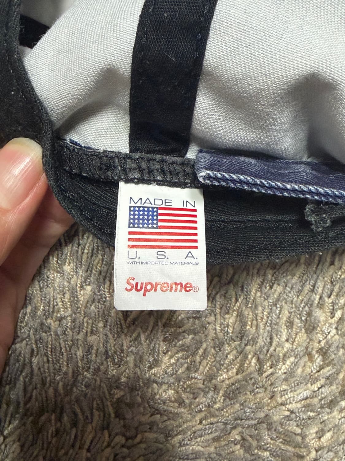 슈프림 피그먼트 S 로고 6패널 네이비 캡 모자 상품이미지4