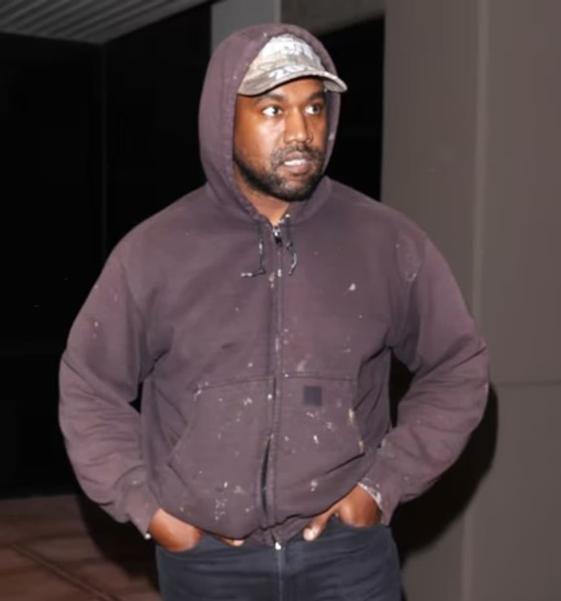 빈티지 칼하트 페이디드 다크그레이 써멀 후드집업 상품이미지1