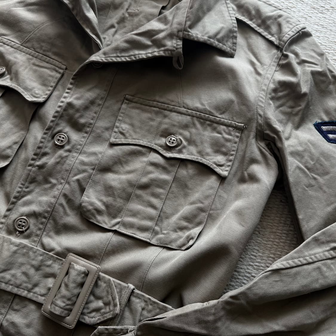 50년대 빈티지 미공군 사파리 자켓  트로피칼 탄 자켓 상품이미지3