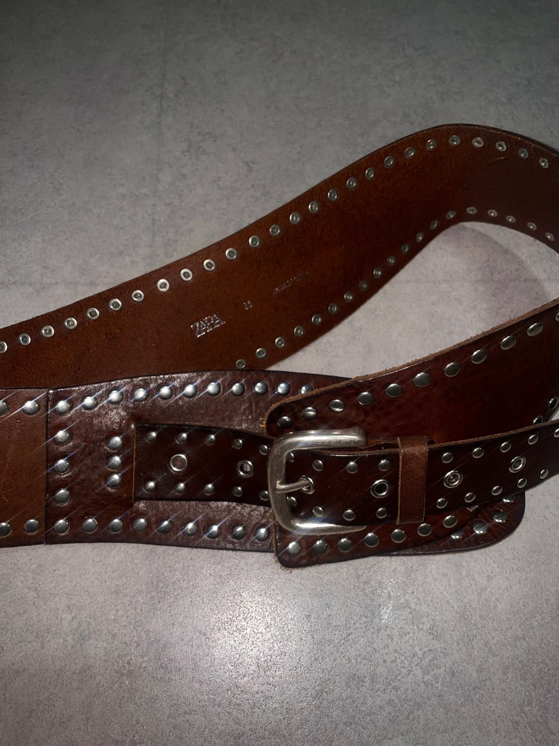 자라 빈티지 스타일 스터드 와이드 벨트 상품이미지3