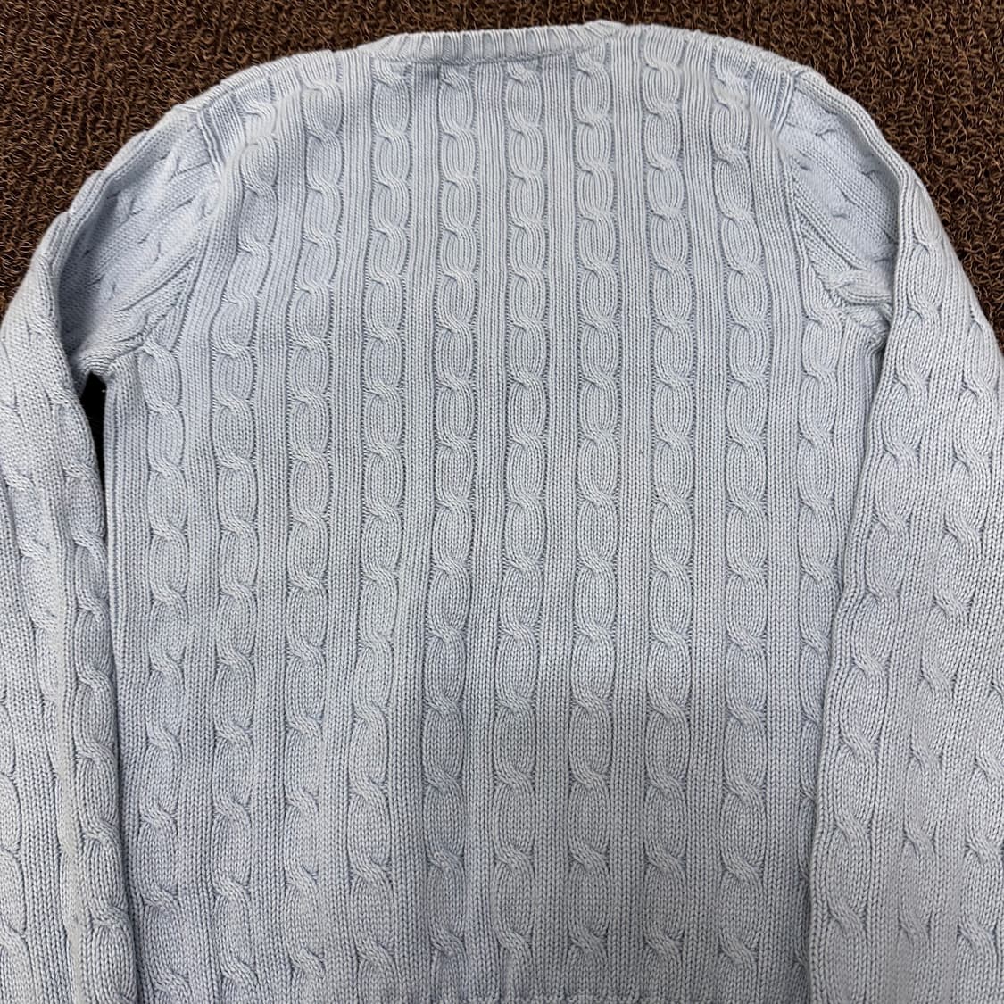 POLO 폴로 랄프로렌 여성 브이넥 꽈배기 케이블 니트 M 상품이미지7