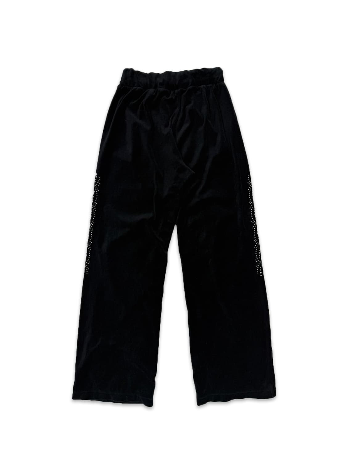 빈티지 Ellesse 블랙 벨벳 스커드 와이드 팬츠 상품이미지5