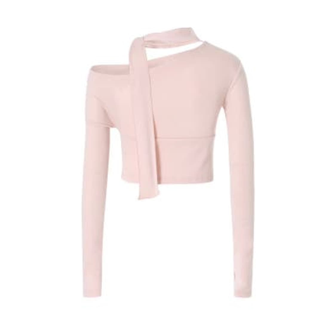 낫유어로즈 셔링 스카프 탑 핑크 상품이미지4