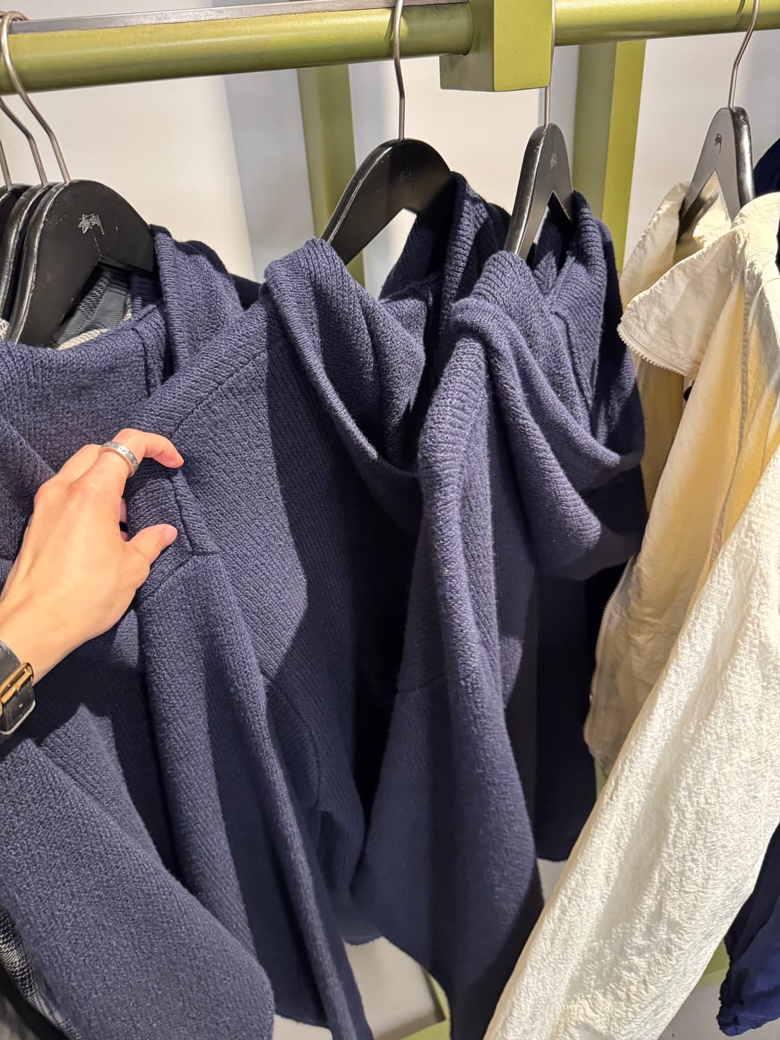 [M] 스투시 네이비 니트 집업 상품이미지4