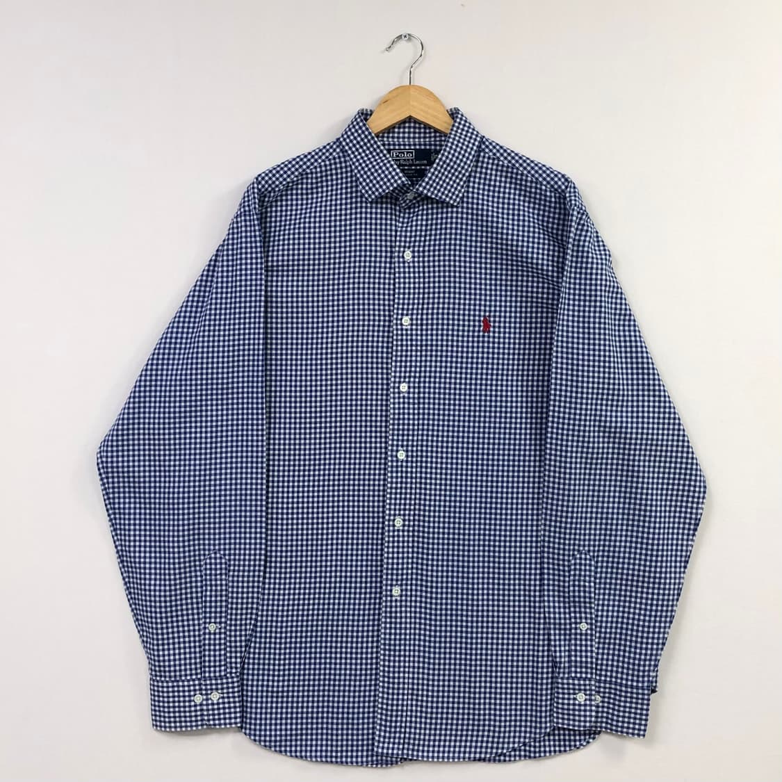 Xxl 폴로 블루 깅엄체크 셔츠 상품이미지2