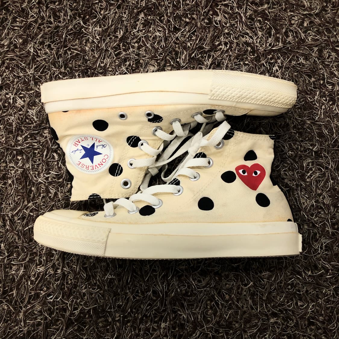 꼼데가르송 컨버스 도트 하이탑 스니커즈 상품이미지2