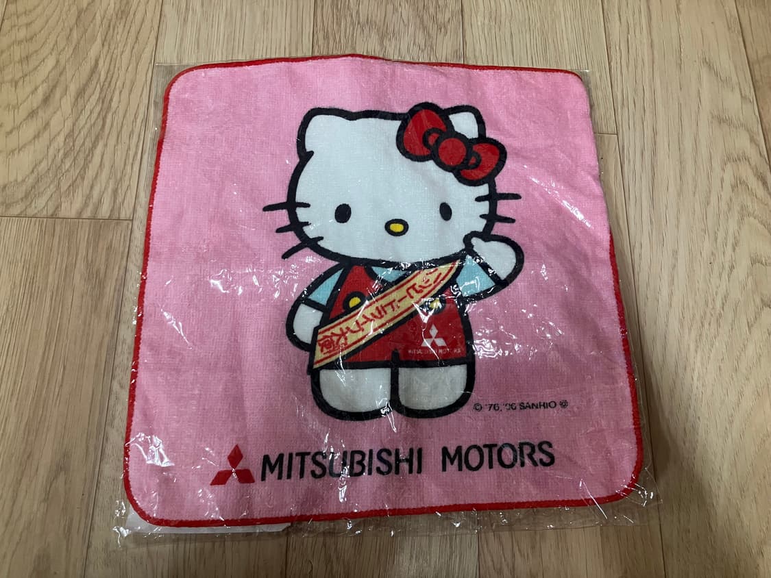 헬로키티 미쓰비시 모터스 손수건 미개봉 상품이미지1