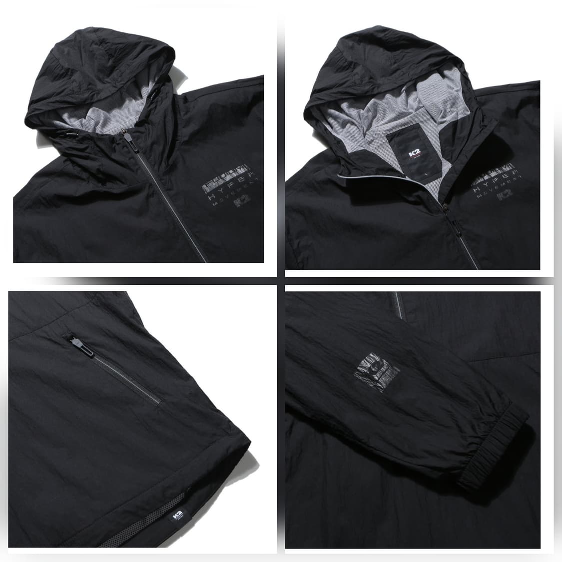 (새제품)K2 아노락 바람막이 자켓 공용(블랙,베이지M,L,XL) 상품이미지3