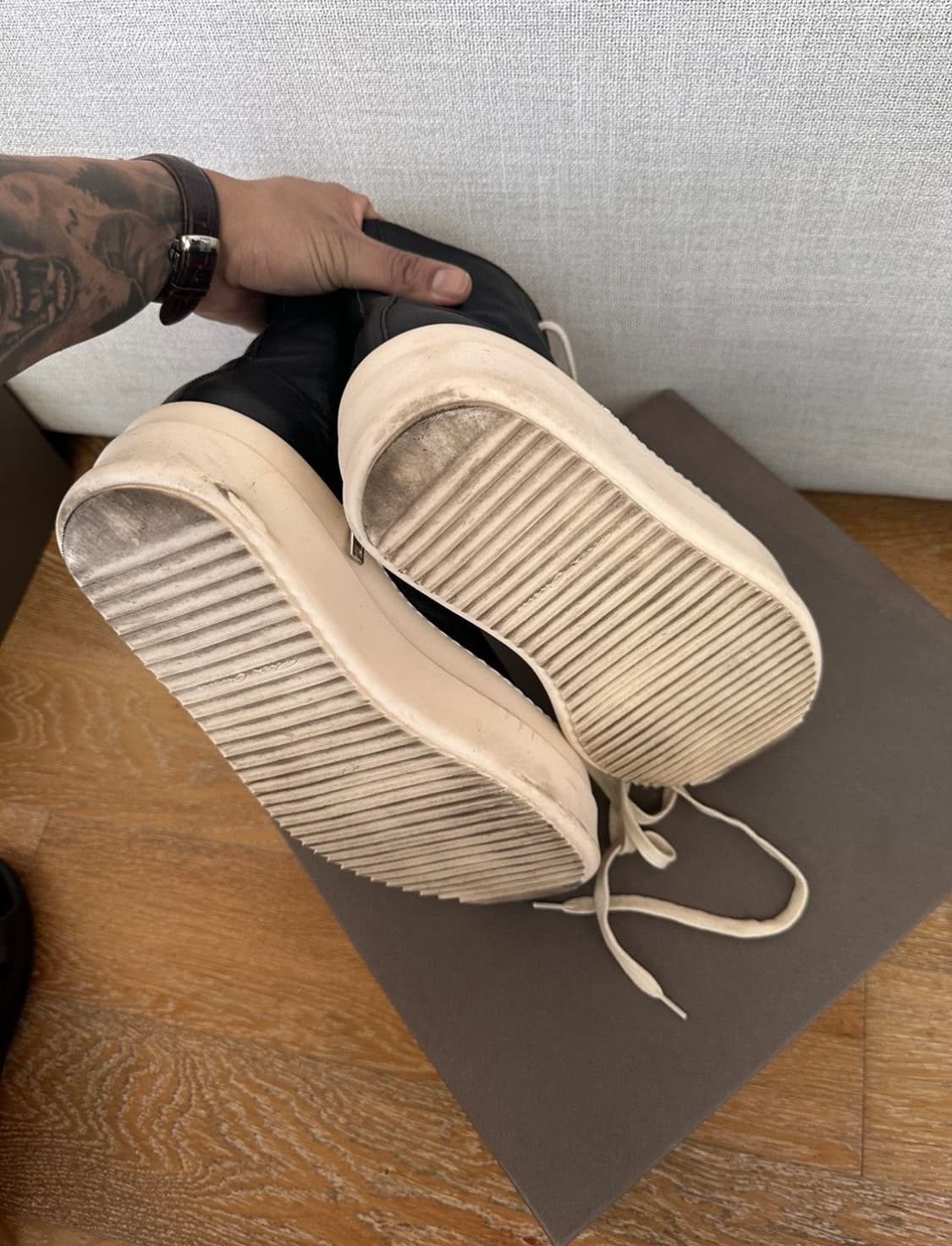 (43) 릭오웬스 메가 범퍼 라몬즈 블랙 밀크 상품이미지3