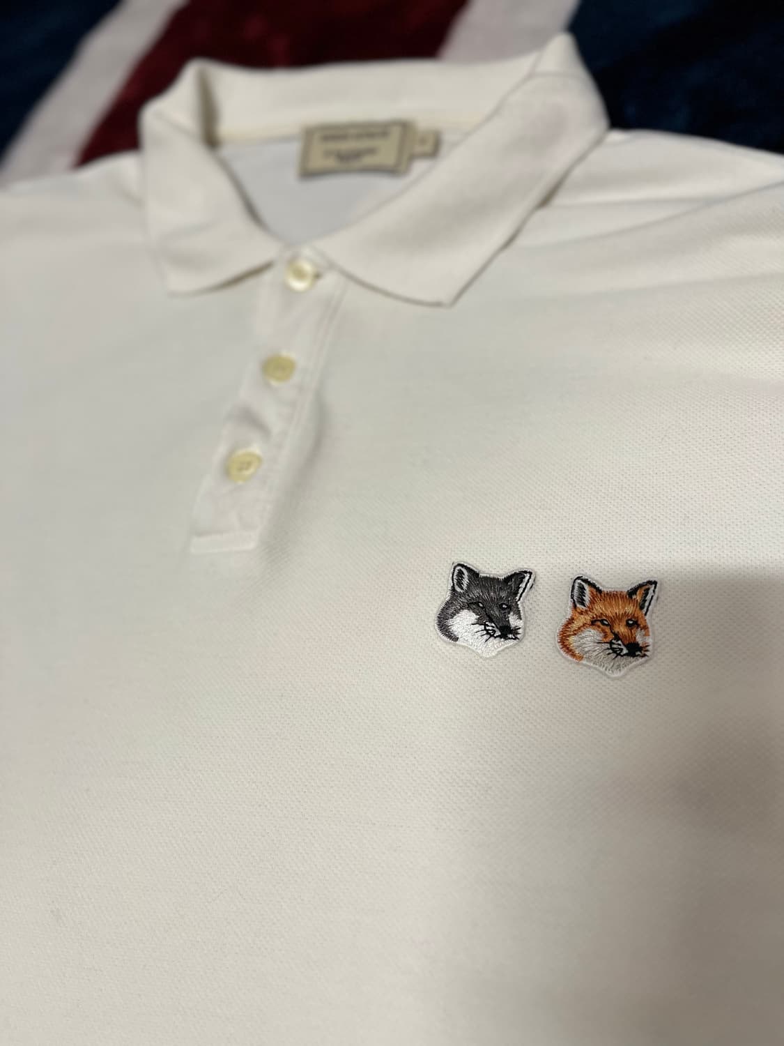 메종키츠네 더블폭스 폴로티 95 정품 상품이미지2