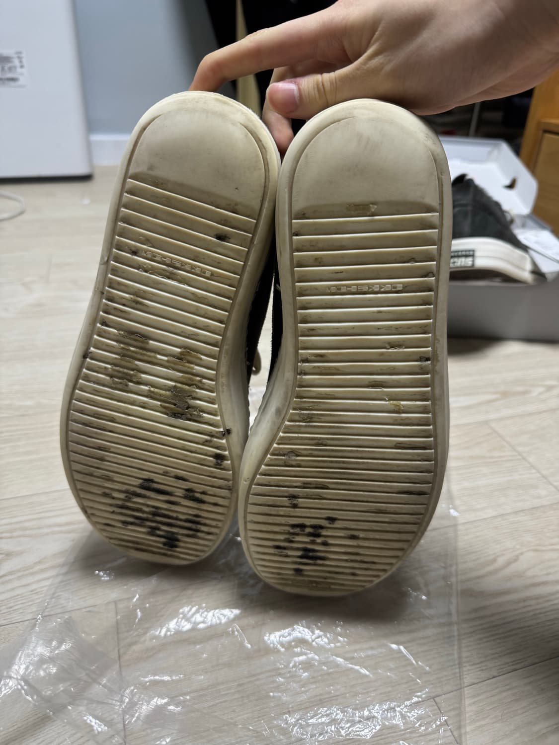 릭오웬스 다크쉐도우 빈티지 스니커즈 블랙 밀크 43 상품이미지7