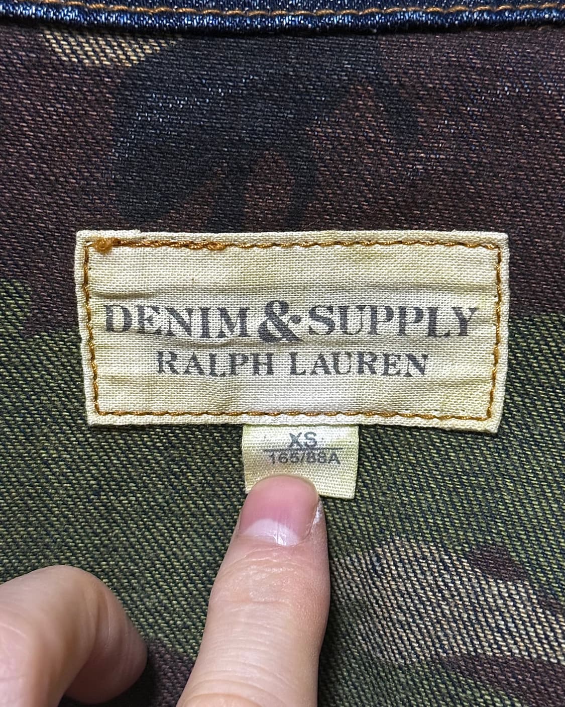 데님앤서플라이 폴로 랄프로렌 워싱 데님 청 자켓 트러커 워크 XS 카모 상품이미지9