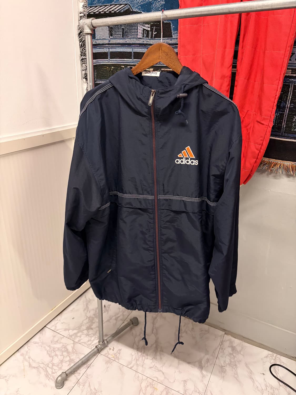 (정품/105) 아디다스 올드스쿨 빅로고 바람막이 a1  상품이미지2