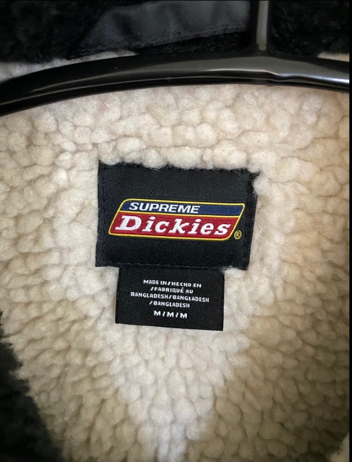 슈프림 디키즈 퍼 칼라 봄버자켓 블랙 m 상품이미지6